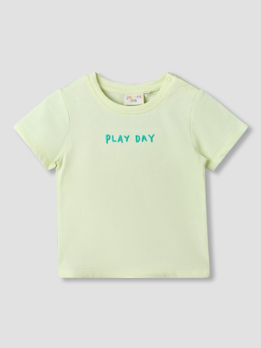 Round Neck Short Sleeve T-Shirt and Dungaree Set with Alligator Applique