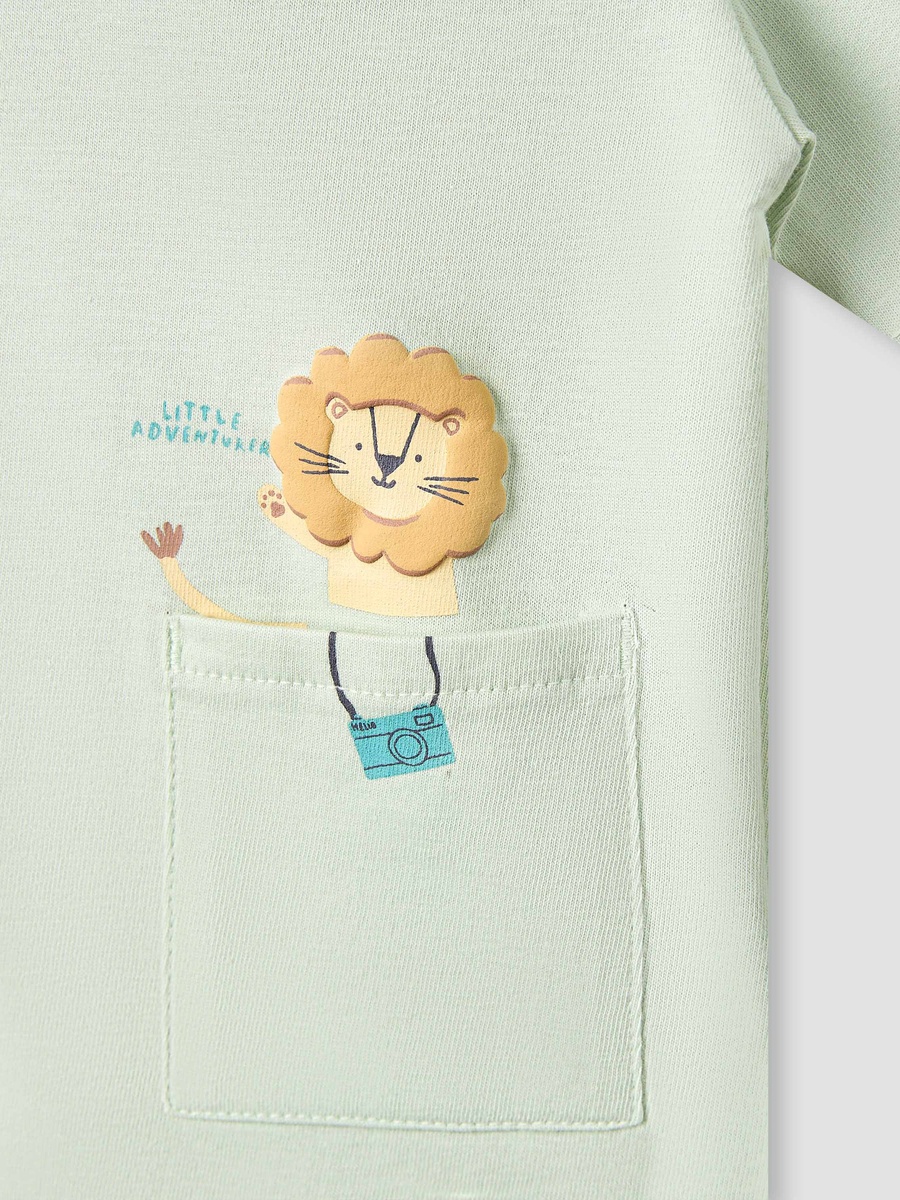 Crew Neck Short Sleeves T-Shirt and Shorts Set with Print
