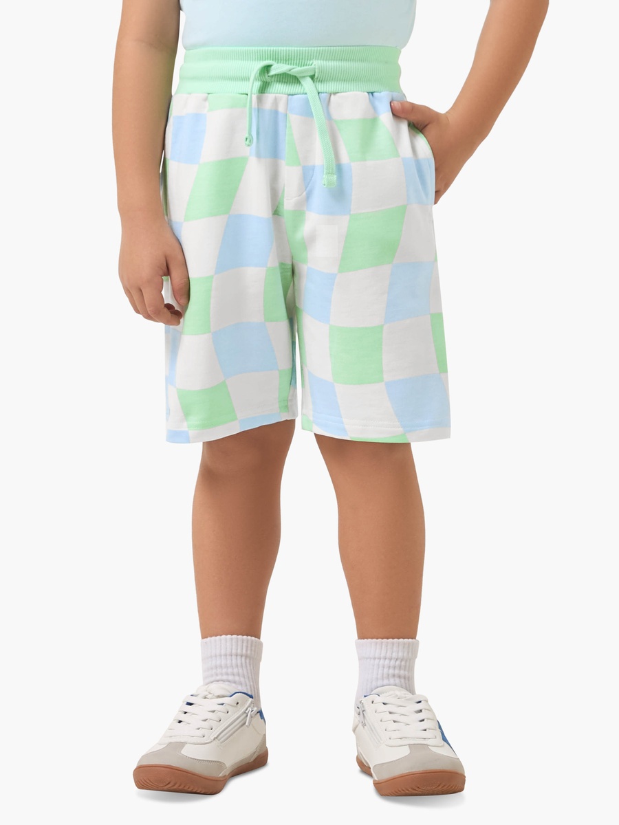 Set of 3 Crew Neck Short Sleeve T-Shirt and Shorts Set with Assorted Print