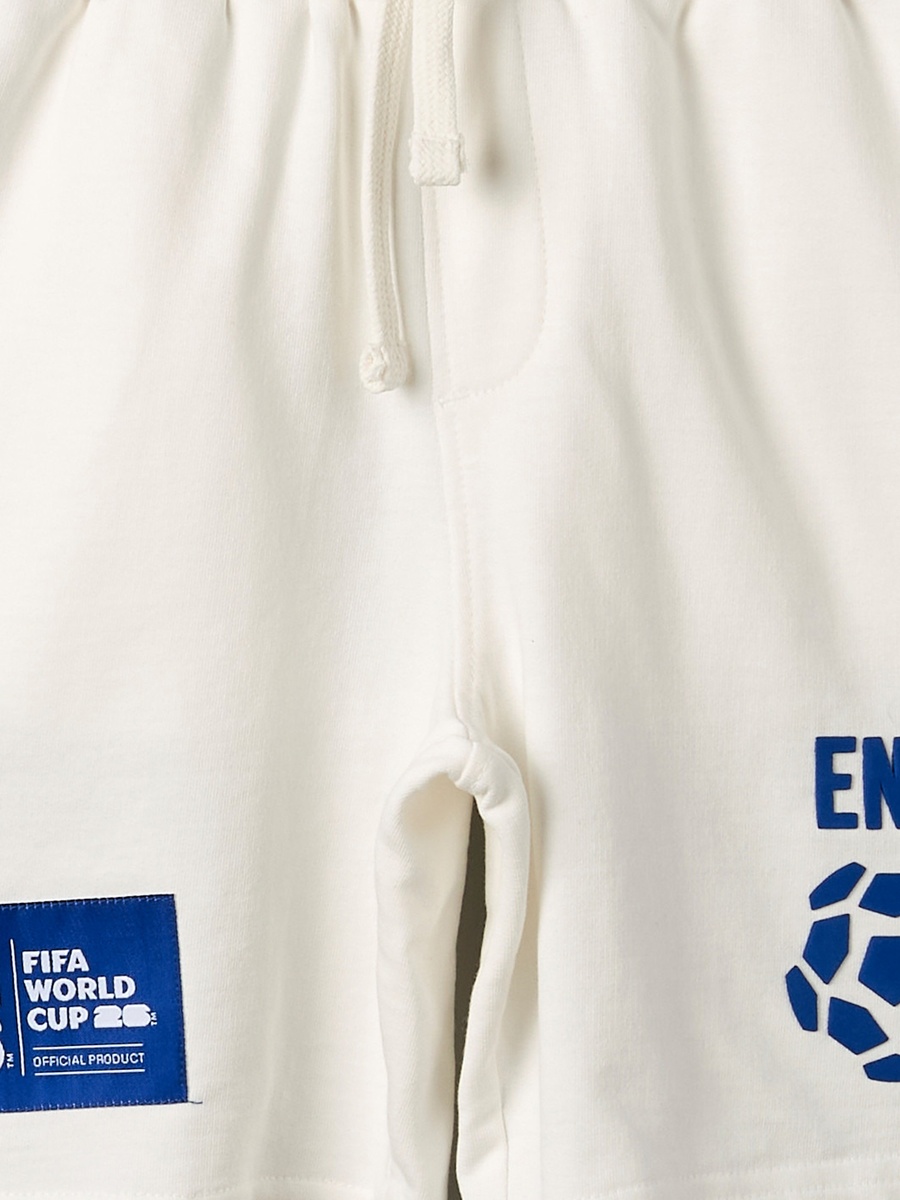 Crew Neck Short Sleeves T-Shirt and Shorts Set with England Print
