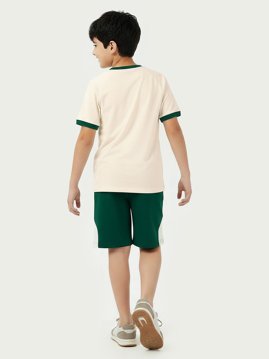 Crew Neck Short Sleeves T-Shirt and Shorts Set with Brooklyn Print