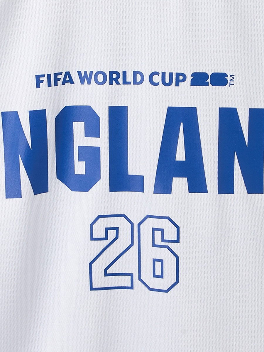 Crew Neck Short Sleeves T-Shirt and Shorts Set with England Print