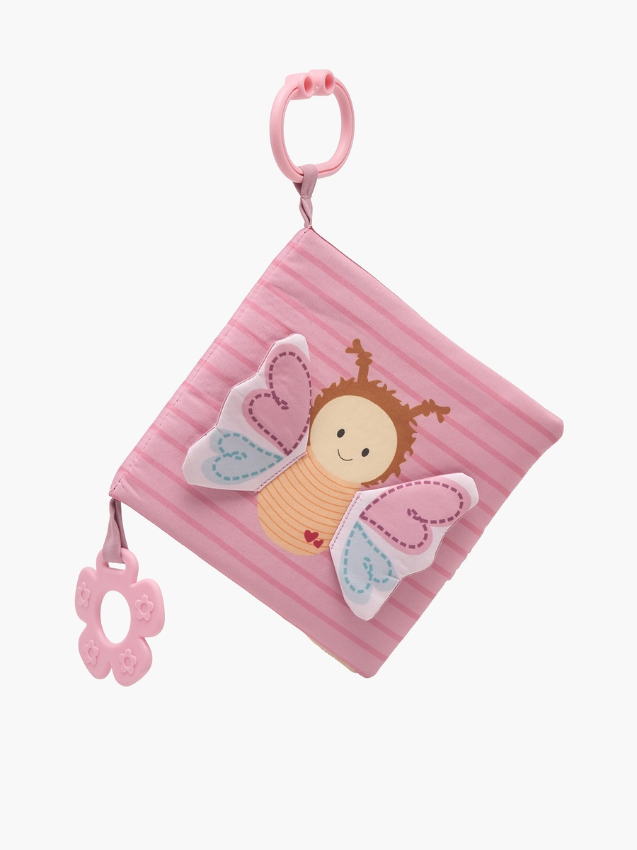 Crinkle Book Stroller Toy with Butterfly Applique