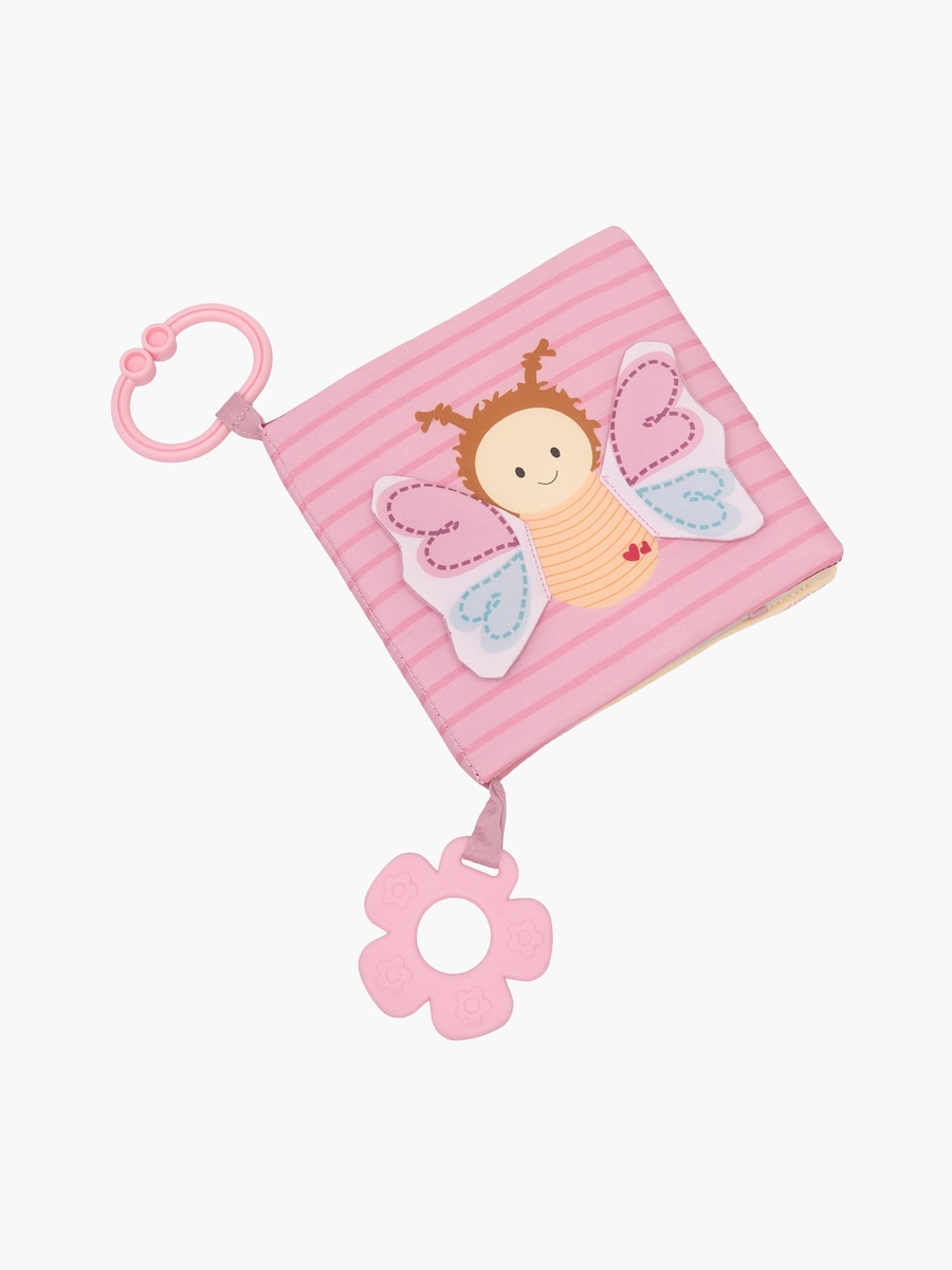 Crinkle Book Stroller Toy with Butterfly Applique