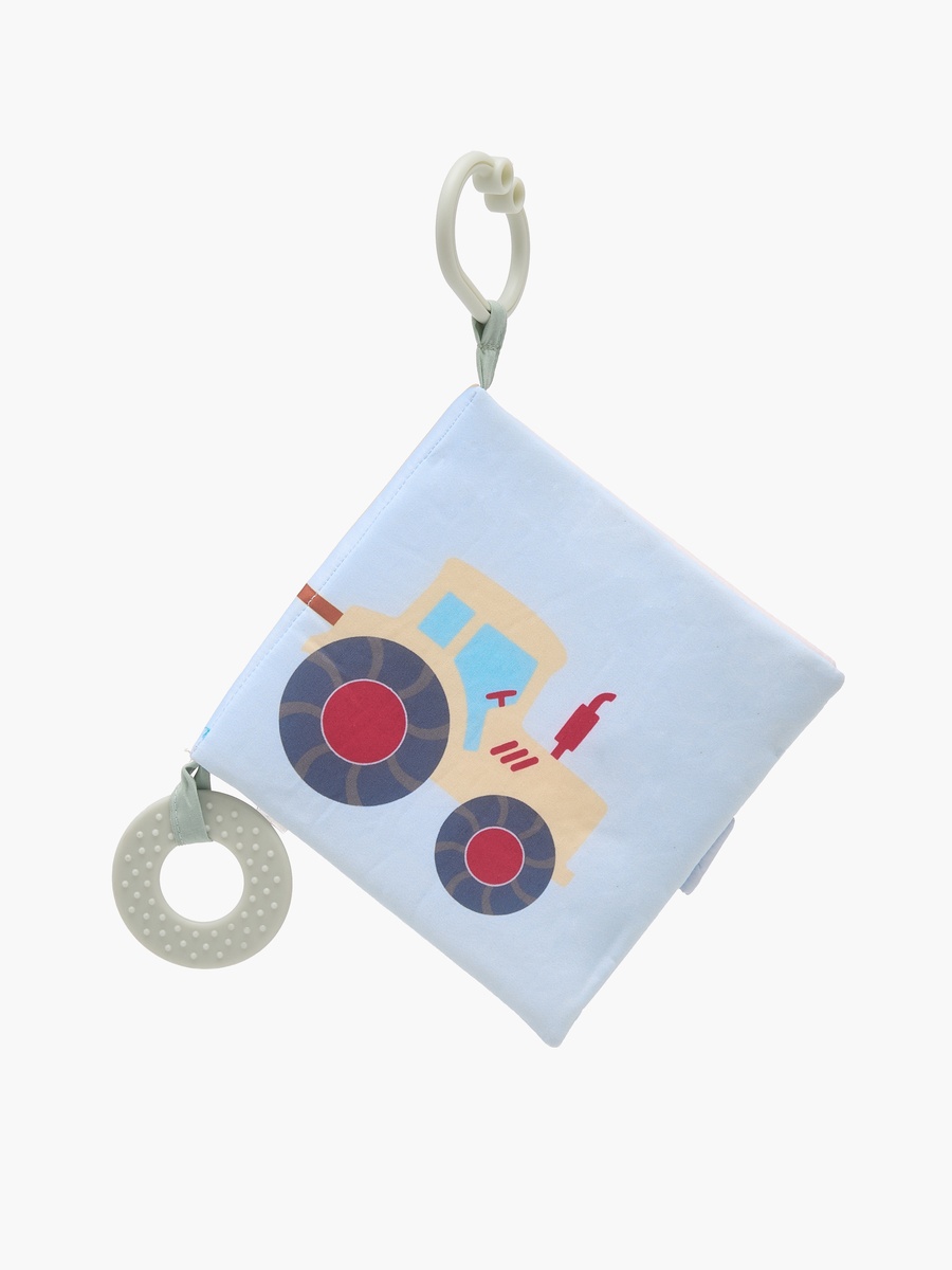 Crinkle Book Stroller Toy with Flap Closure