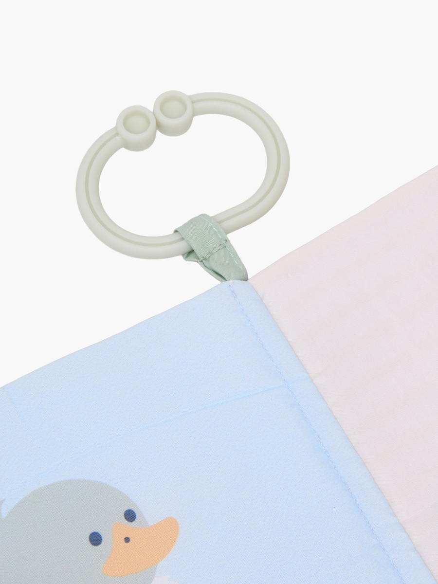 Crinkle Book Stroller Toy with Flap Closure