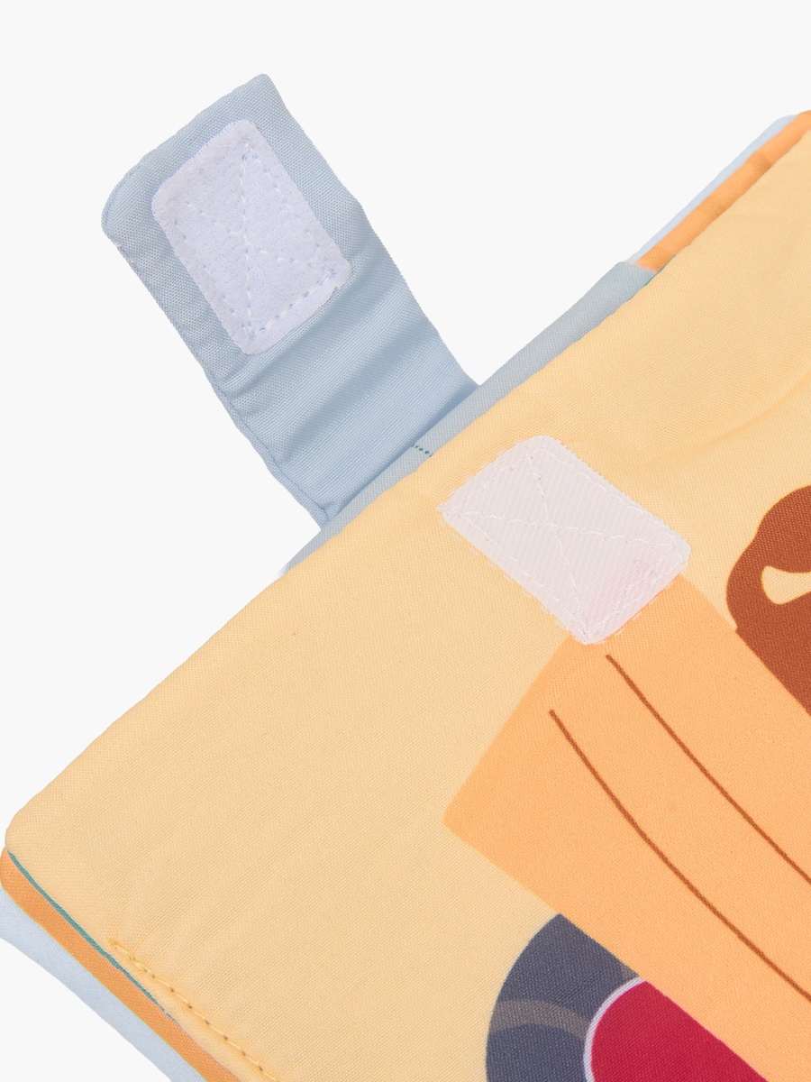 Crinkle Book Stroller Toy with Flap Closure