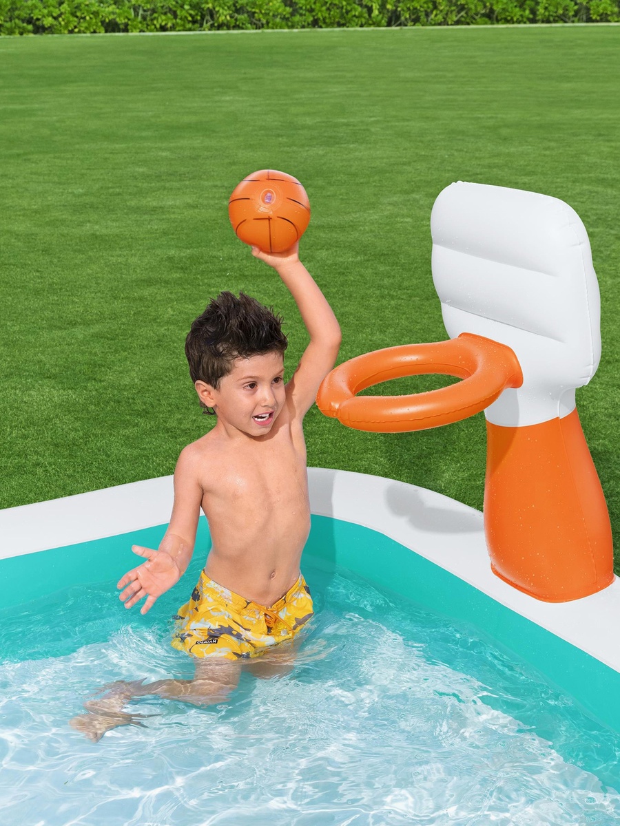 Dunk n Splash Inflatable Family Pool - 251x168x102 cm