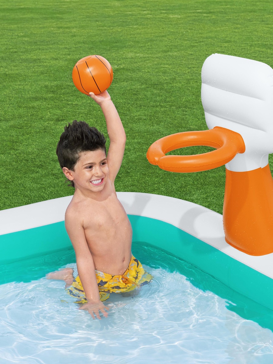 Dunk n Splash Inflatable Family Pool - 251x168x102 cm