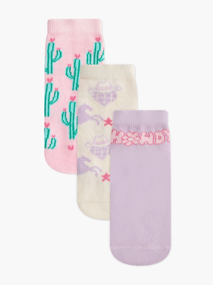 Printed Ankle Length Socks - Set of 3