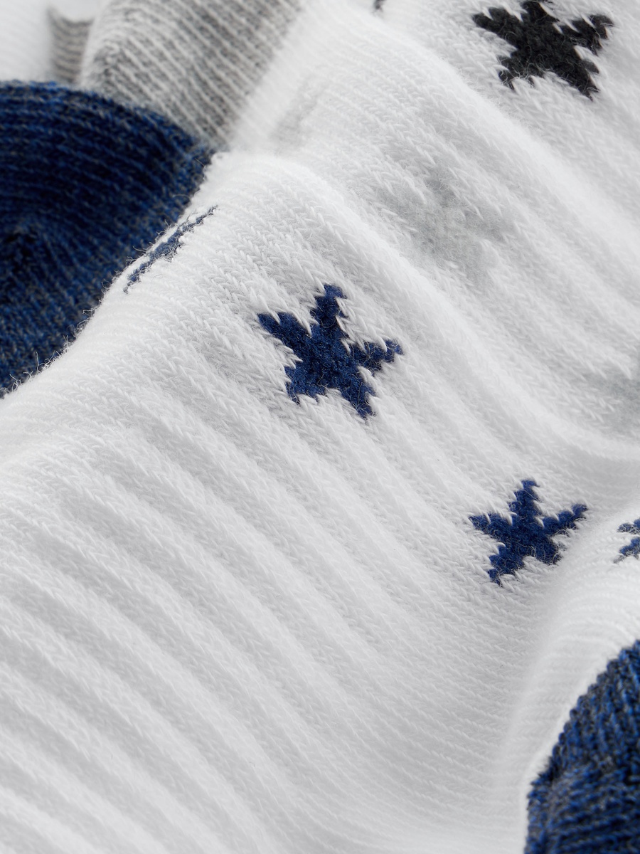 Star Print Ankle Length Socks - Set of 3