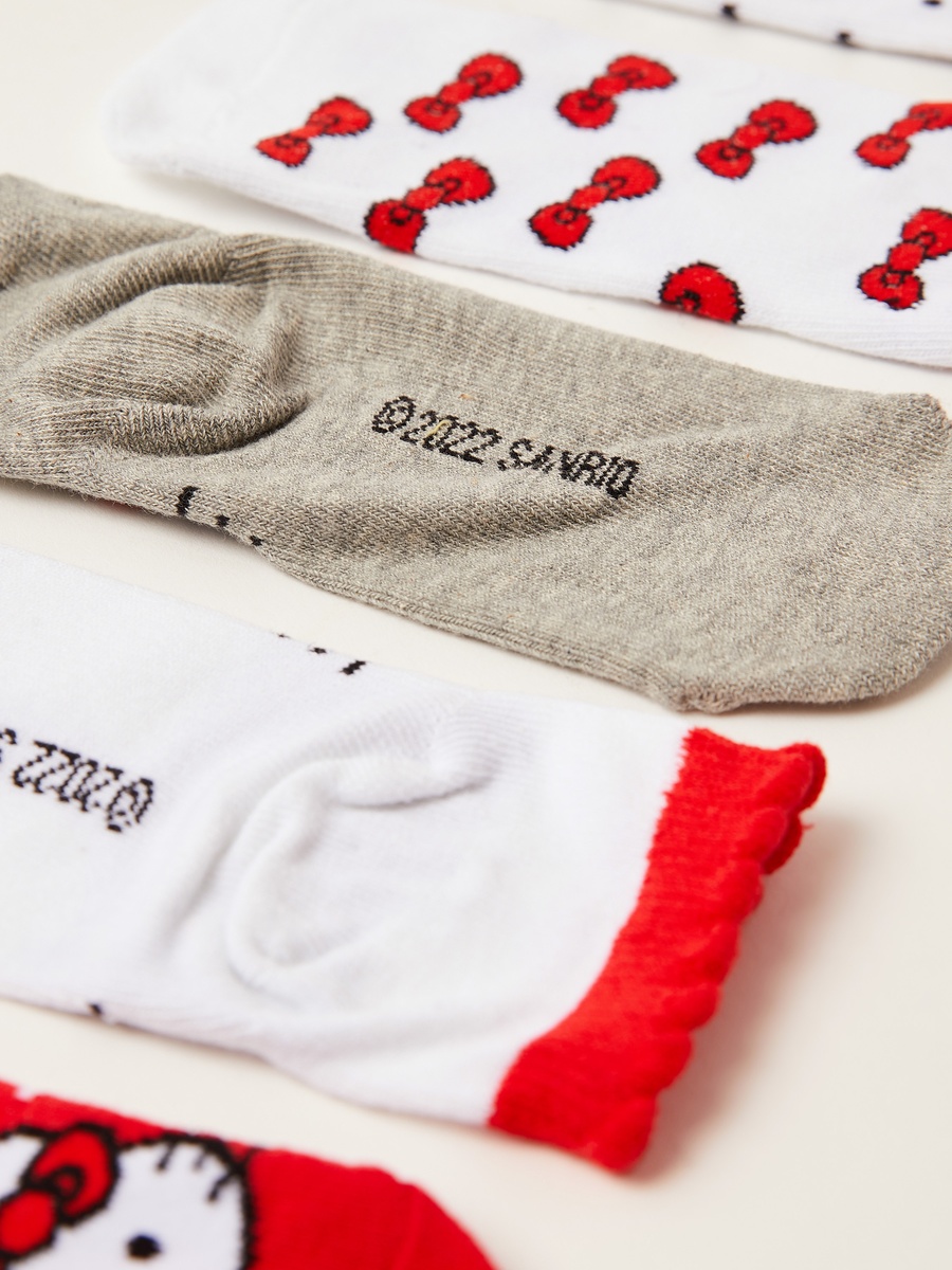 Hello Kitty Print Socks - Set of 5