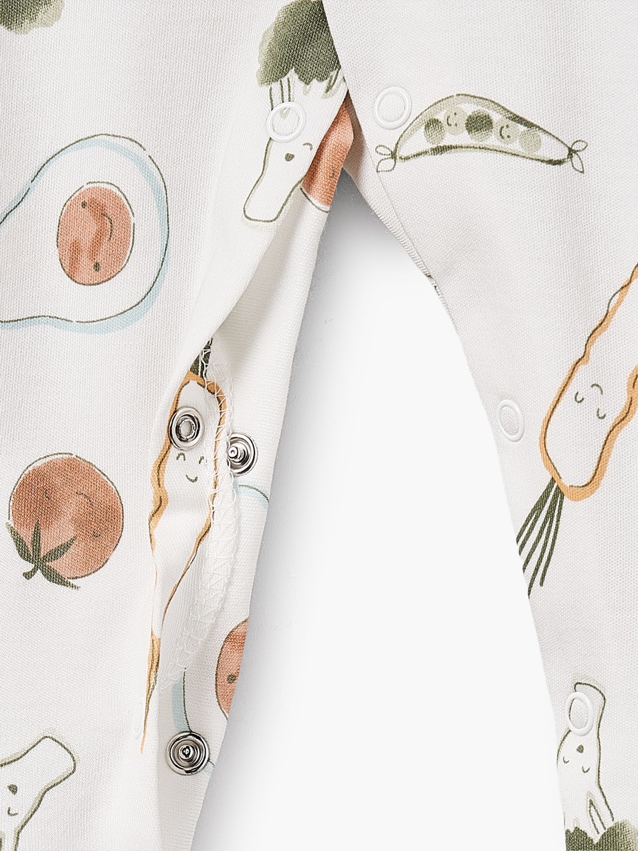 Pack of 3 Bamboo Round Neck Long Sleeves Sleepsuit with Assorted Print