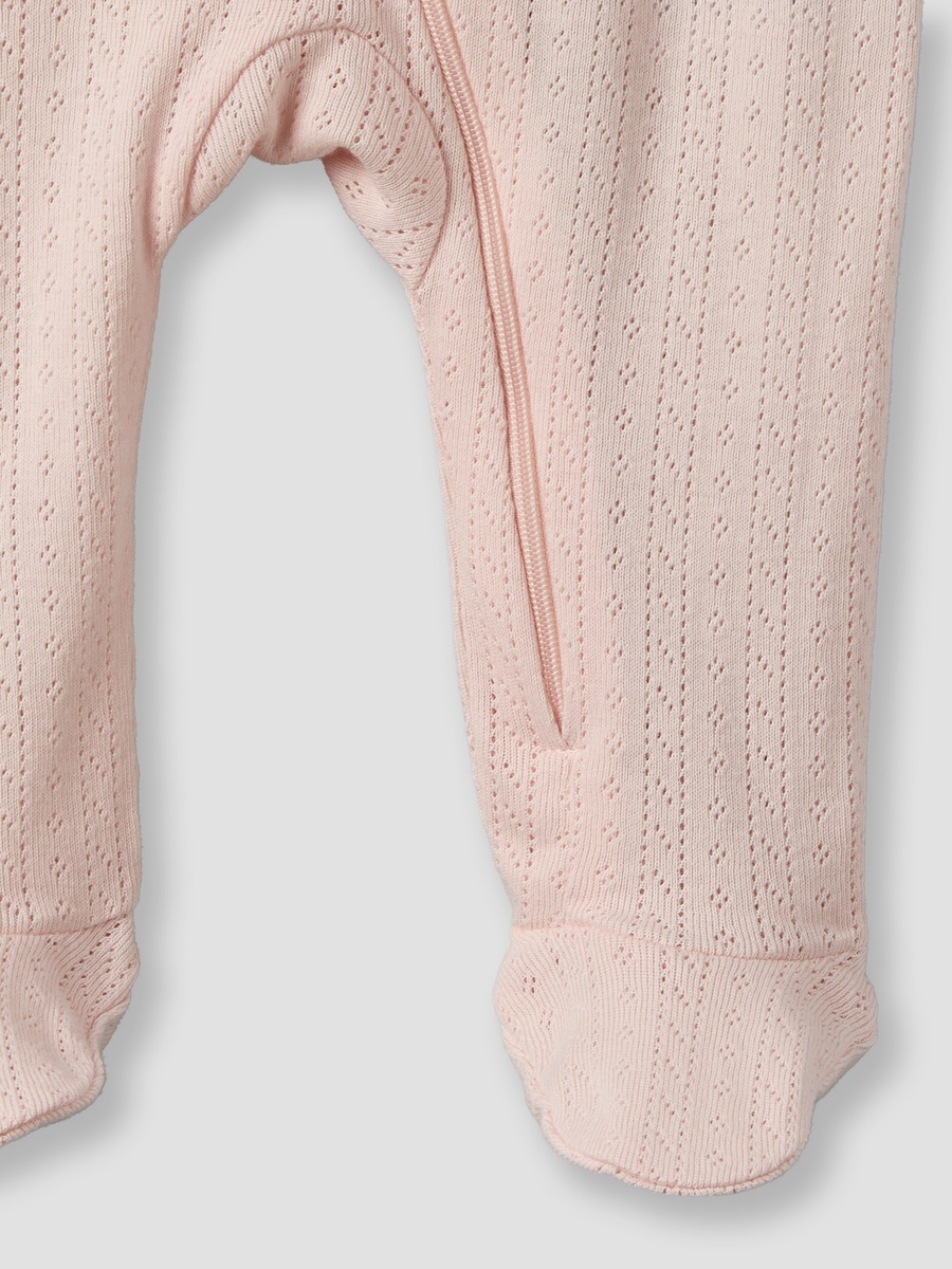 Pack of 3 Cotton Round Neck Long Sleeves Sleepsuit with Zip Closure