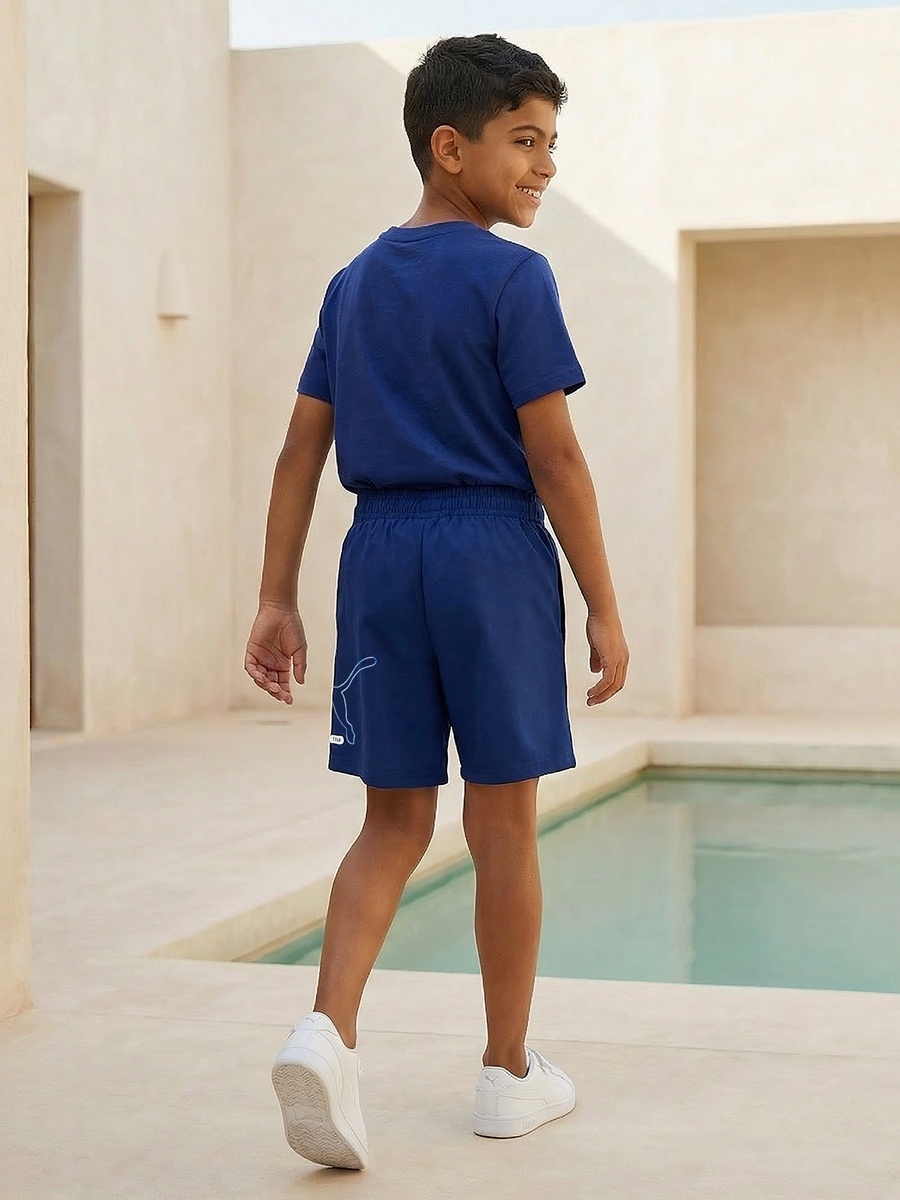 Elasticated Waist Shorts with Pockets