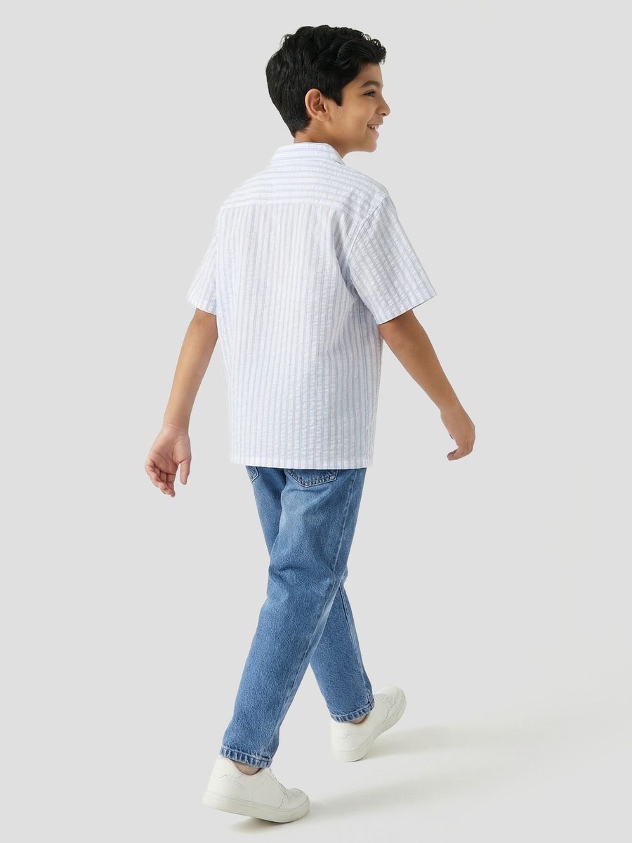 Short Sleeves Shirt with Stripes