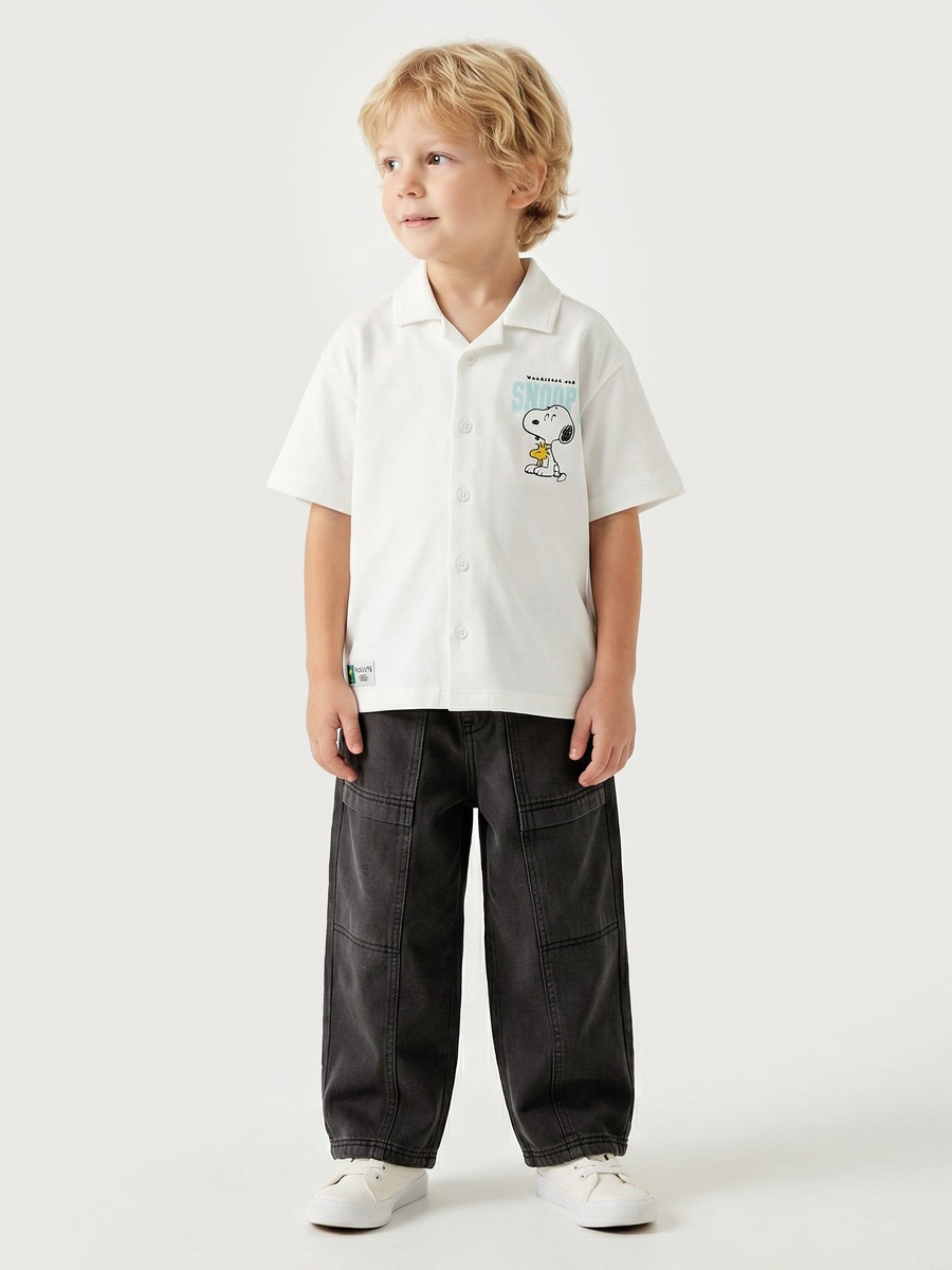 Trousers with Cargo Pockets and Elastic Waist