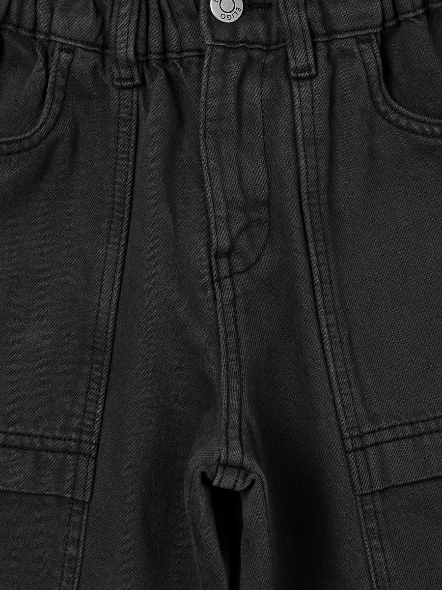 Trousers with Cargo Pockets and Elastic Waist