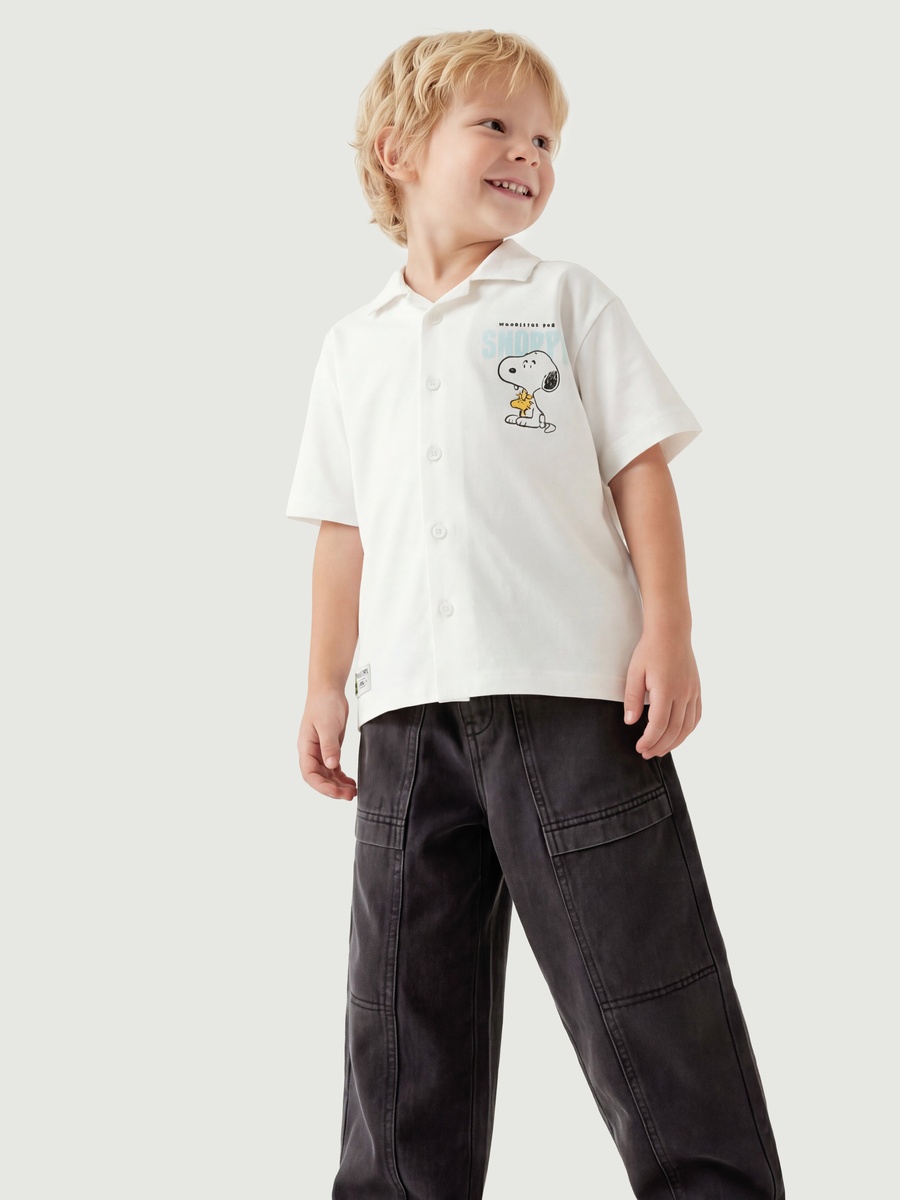 Trousers with Cargo Pockets and Elastic Waist
