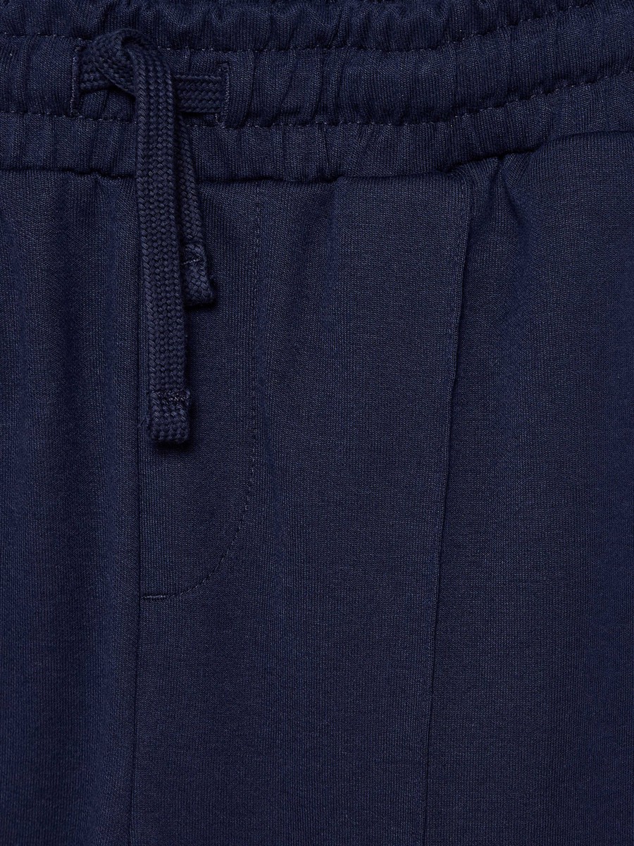 Elastic Drawstring Waist Track Pants with Tape Detail