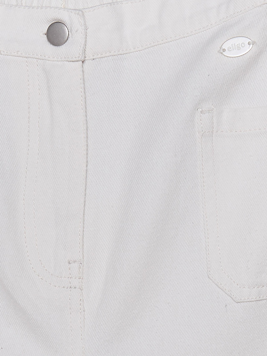 Trousers with Pockets and Buttoned Waist