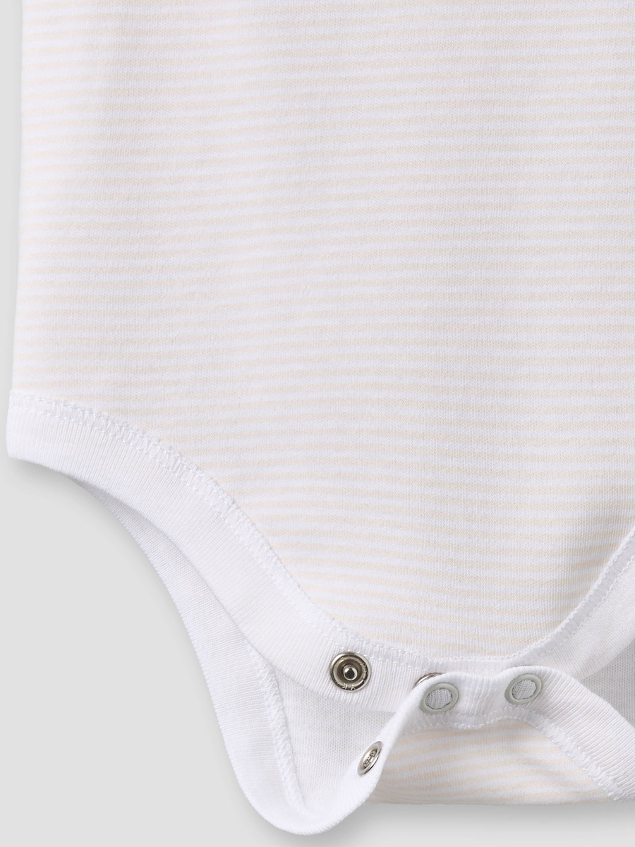 Pack of 3 Round Neck Sleeveless Bodysuit with Snap Button Closure