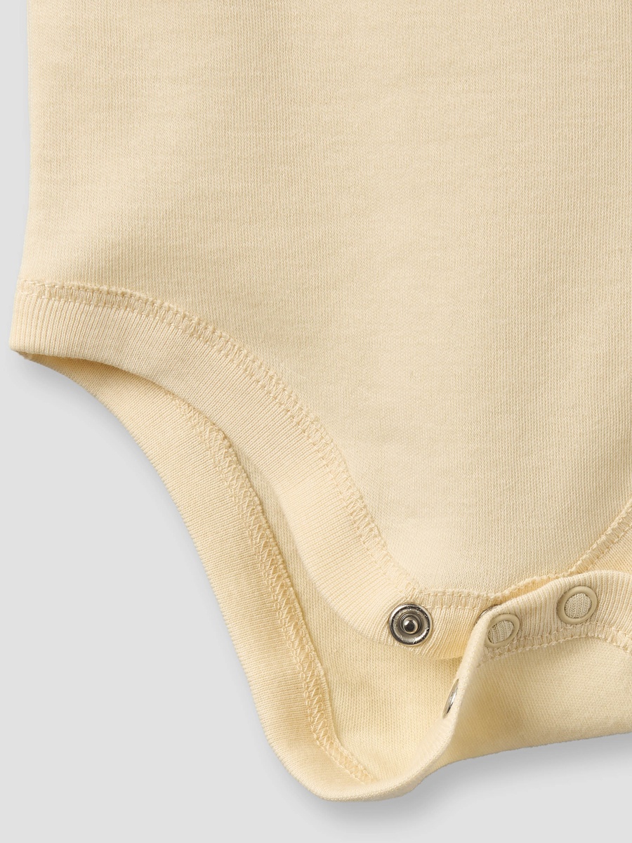 Pack of 3 Round Neck Sleeveless Bodysuit with Snap Button Closure