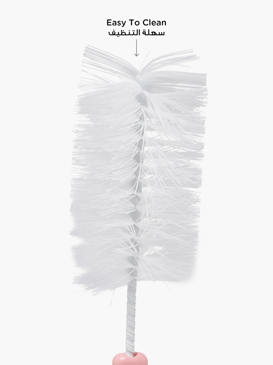 فرشاة تنظيف رضاعات وحلمات بمقبض خطاف - عبوة من قطعتين