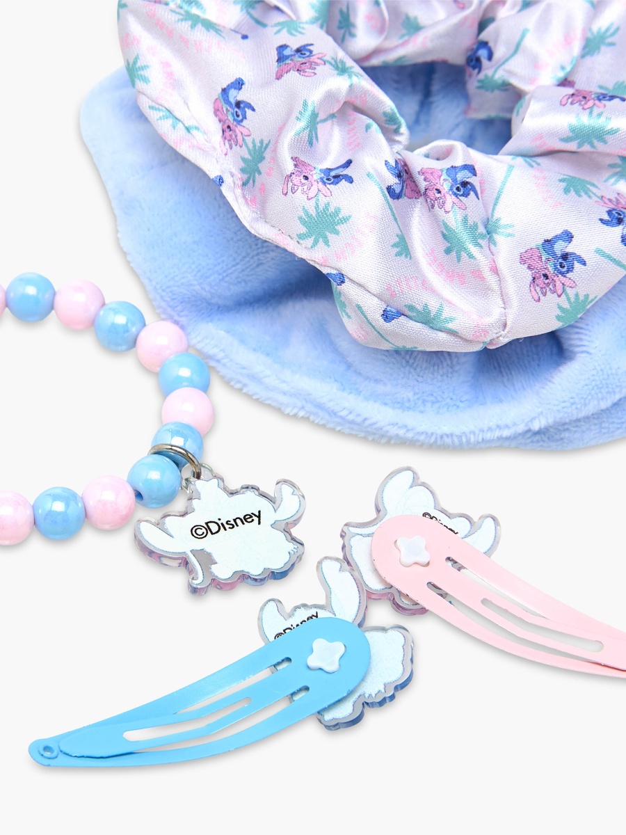 Set of 5 Hair Accessories with Angel and Stitch Print