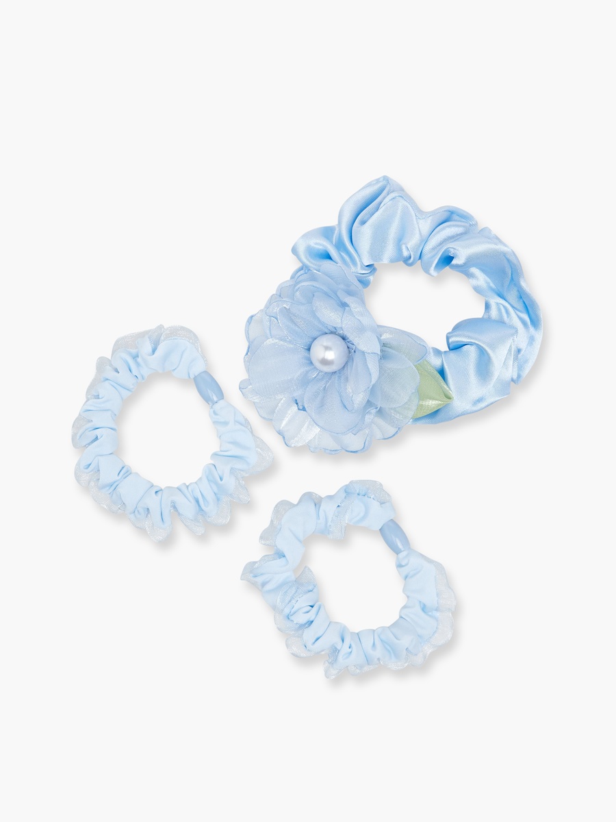 Pack of 3 Scrunchie with Pearl Accent
