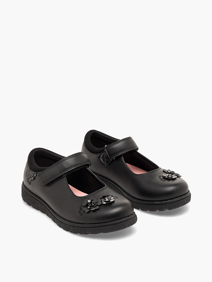 Girls Hook and Loop School Shoes