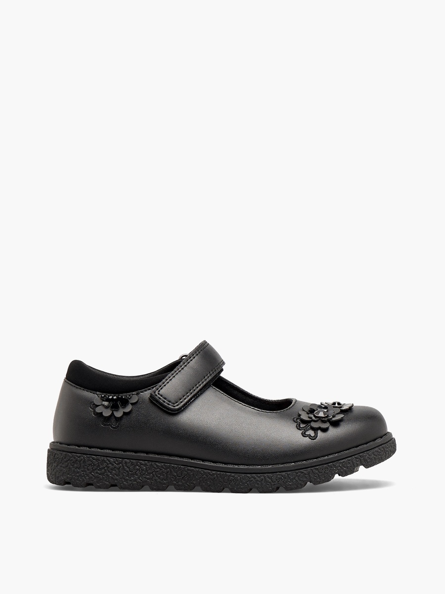 Girls Hook and Loop School Shoes