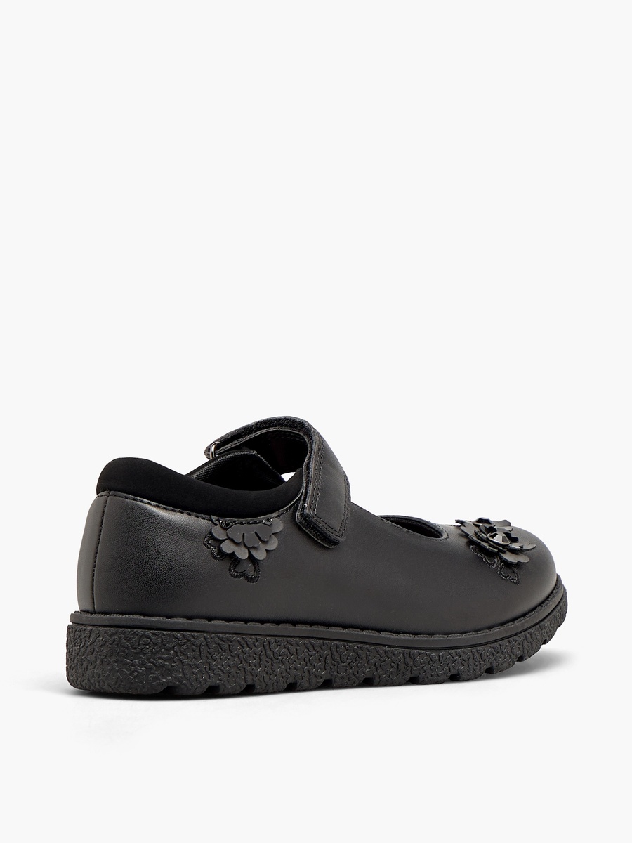 Girls Hook and Loop School Shoes