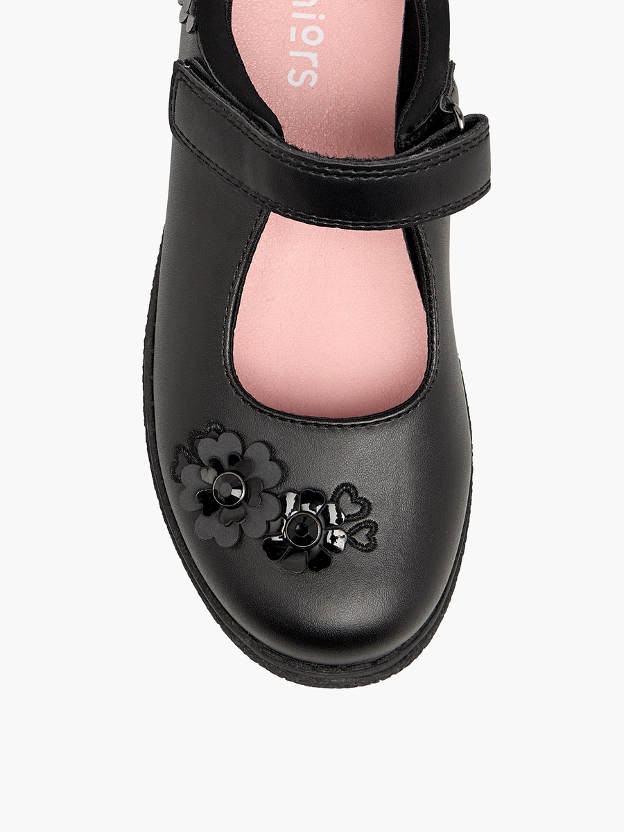 Girls Hook and Loop School Shoes