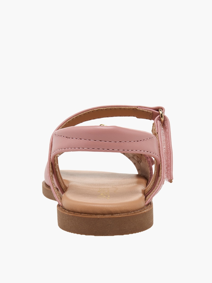 Girls Laser Cut Design Hook and Loop Sandals
