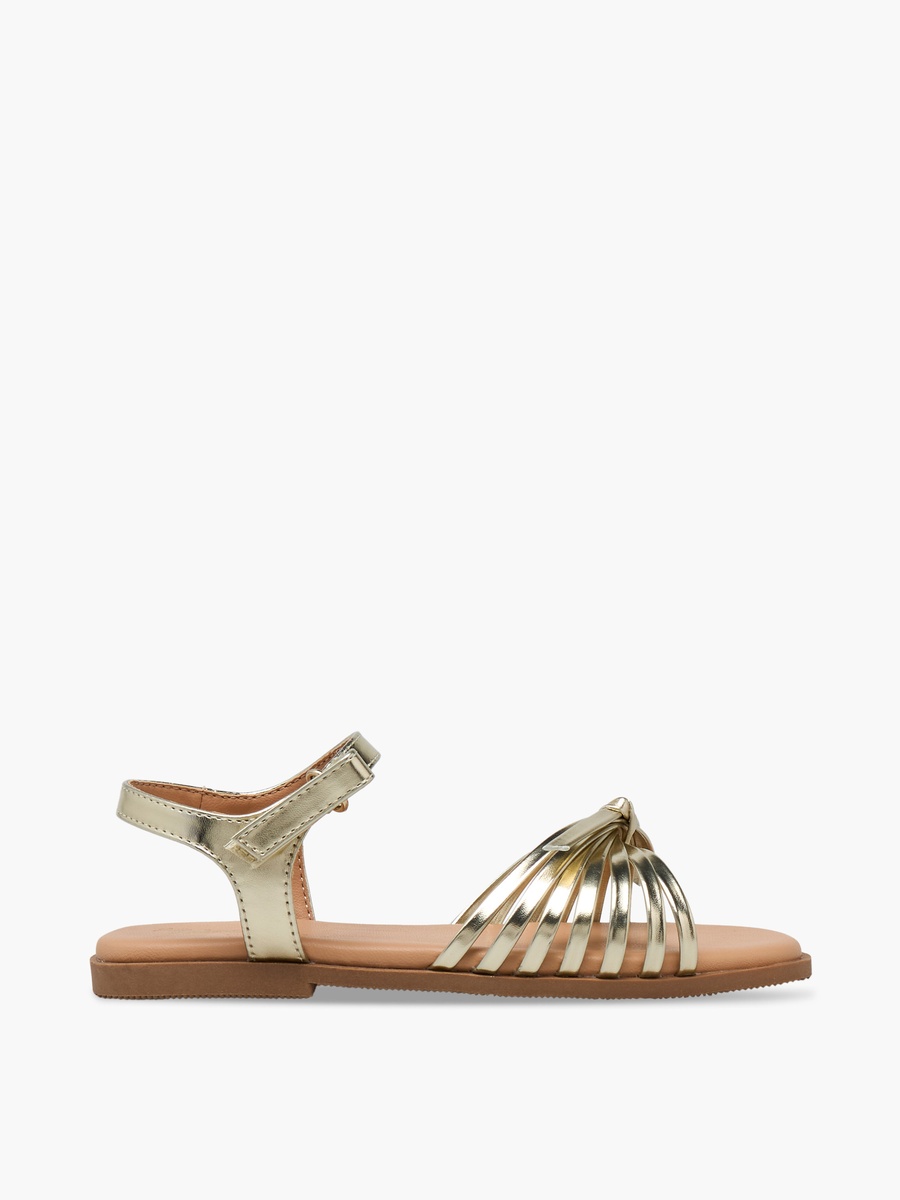 Girls Strappy Hook and Loop Sandals
