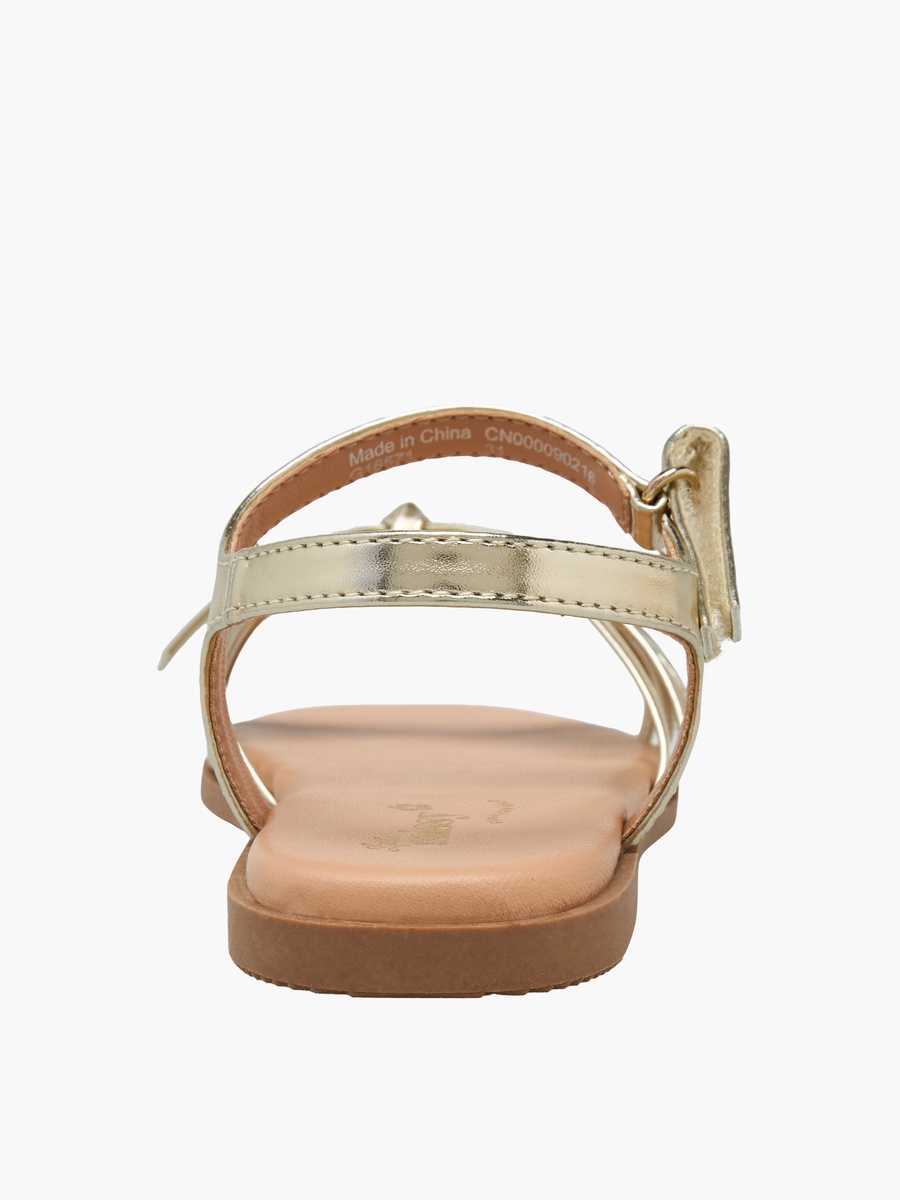 Girls Strappy Hook and Loop Sandals