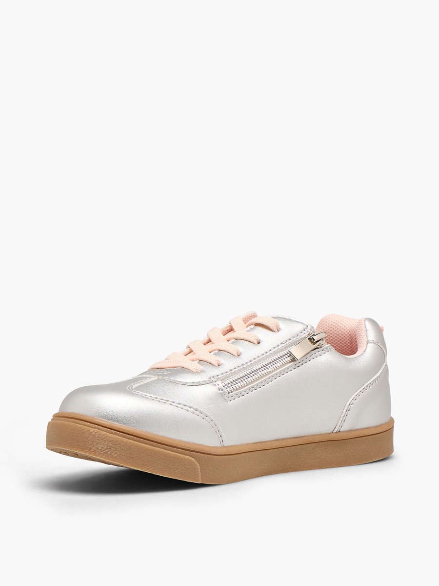 Girls Lace-Up Ankle Sneakers