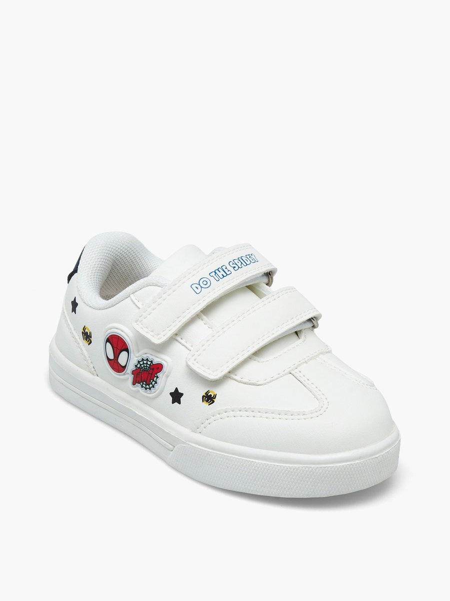 Boys Hook and Loop Spider-Man Print Ankle Sneakers
