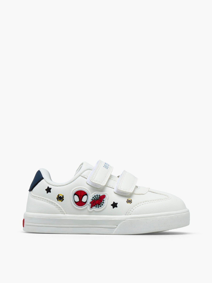 Boys Hook and Loop Spider-Man Print Ankle Sneakers