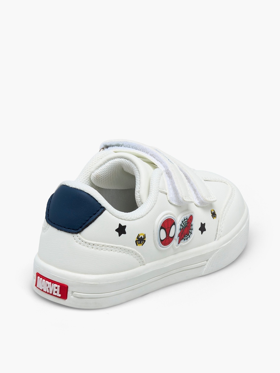 Boys Hook and Loop Spider-Man Print Ankle Sneakers