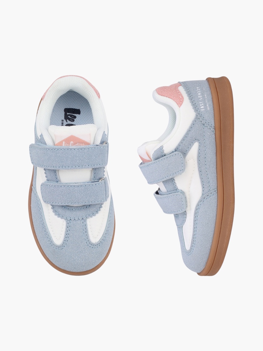 Girls Panelled Hook and Loop Sneakers