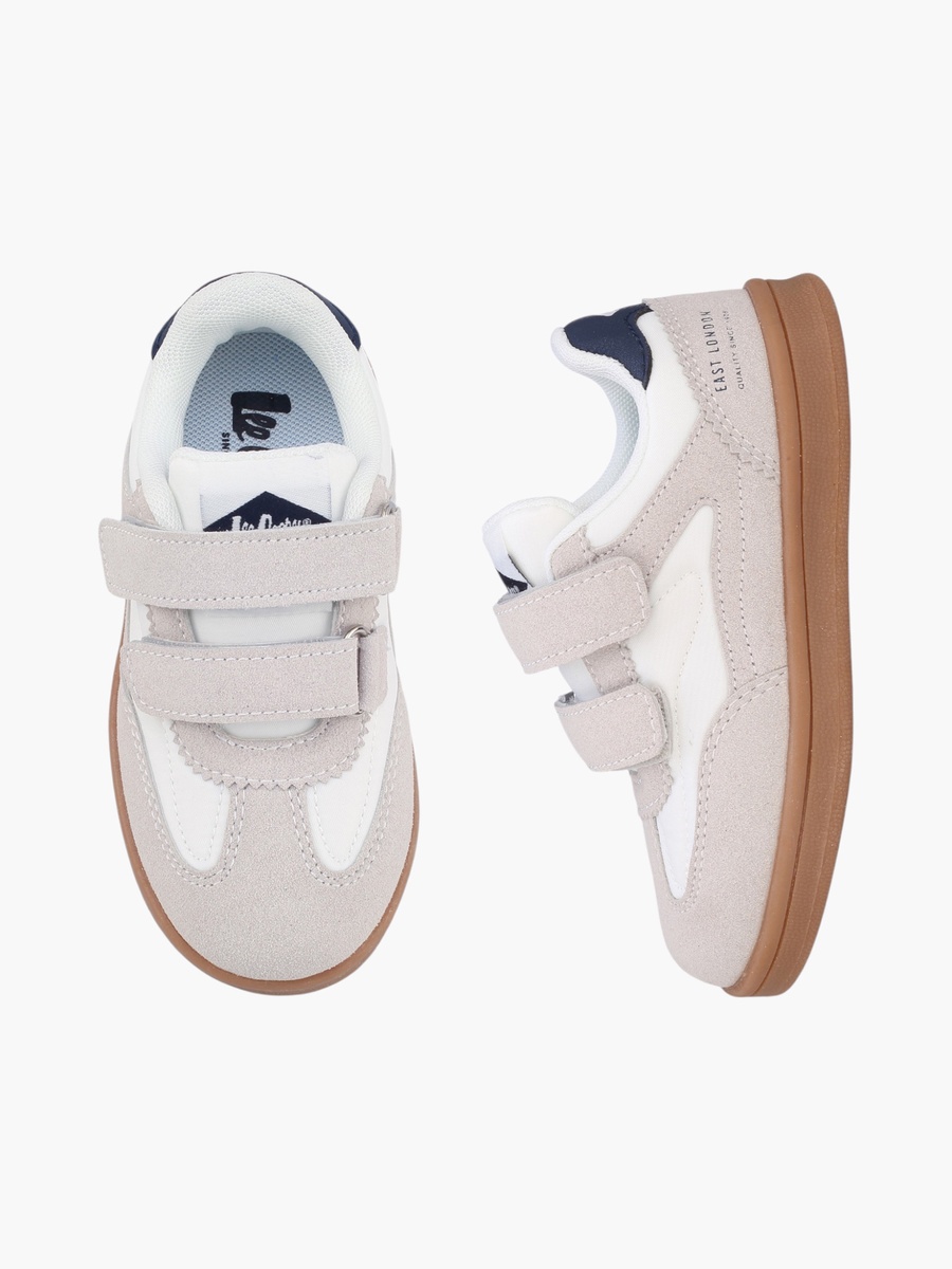 Girls Panelled Hook and Loop Sneakers