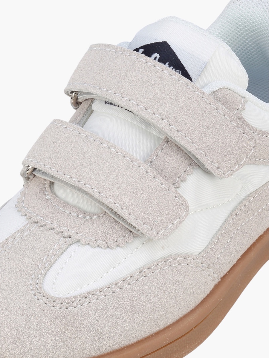 Girls Panelled Hook and Loop Sneakers