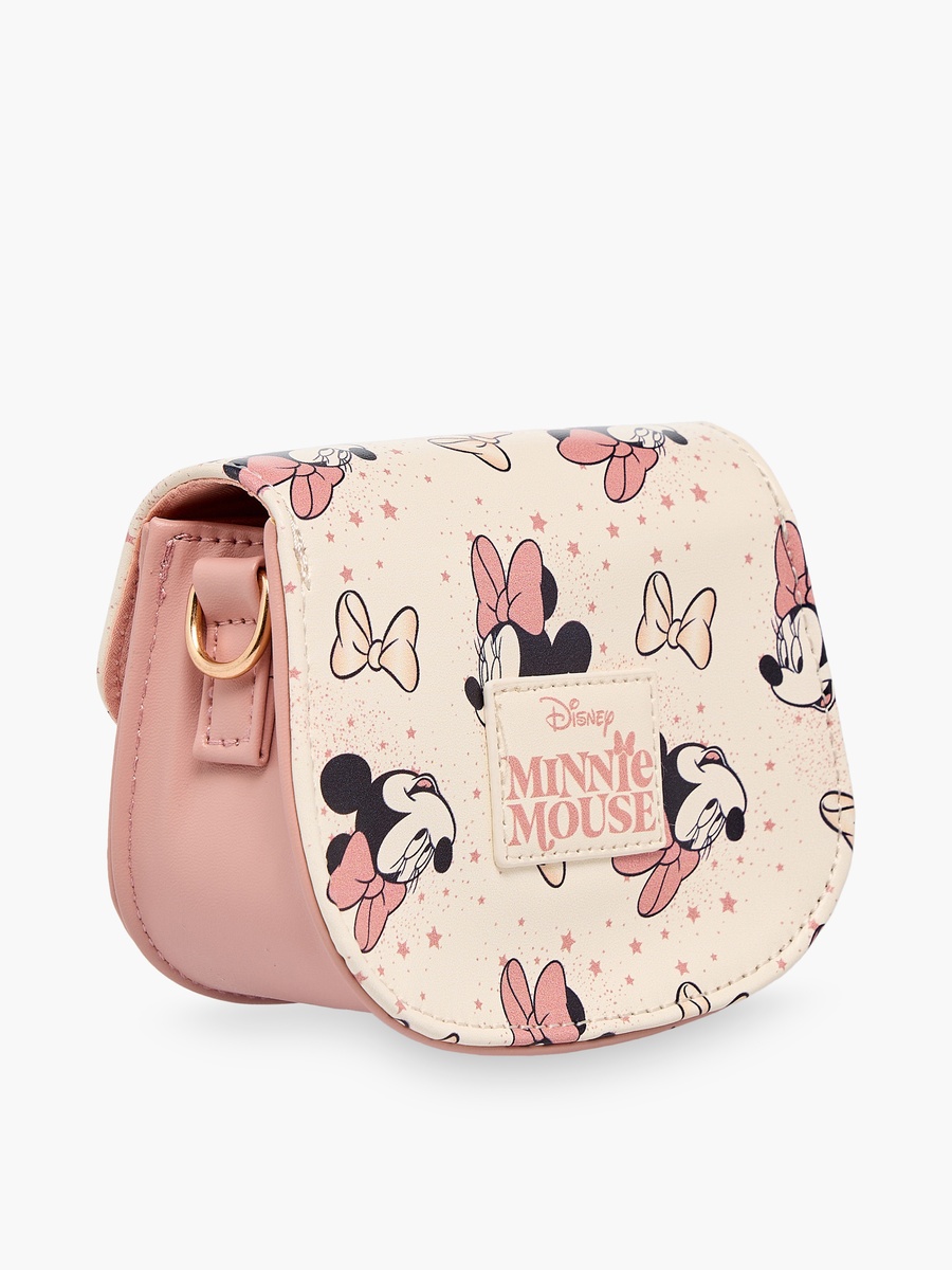 Minnie Mouse Print Crossbody Bag with Detachable Chain Strap