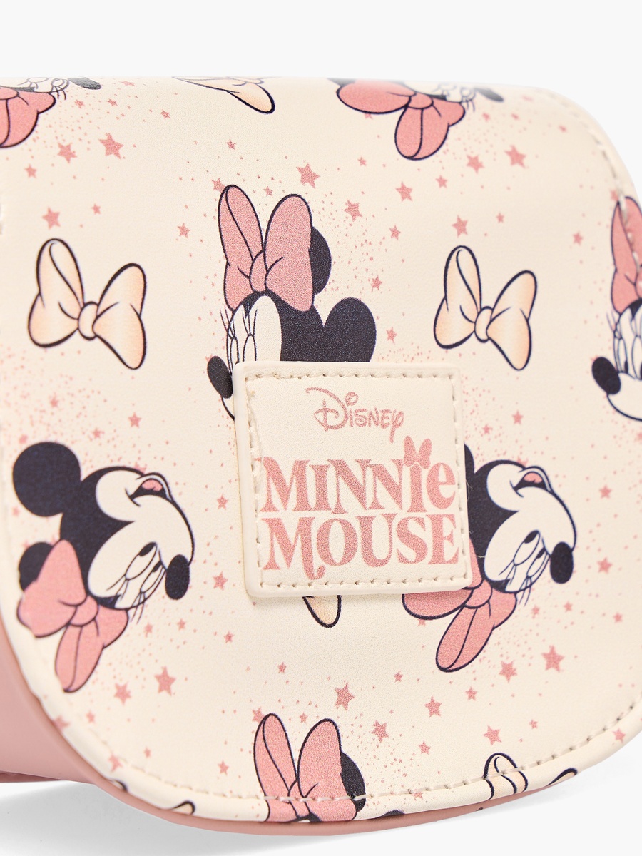 Minnie Mouse Print Crossbody Bag with Detachable Chain Strap