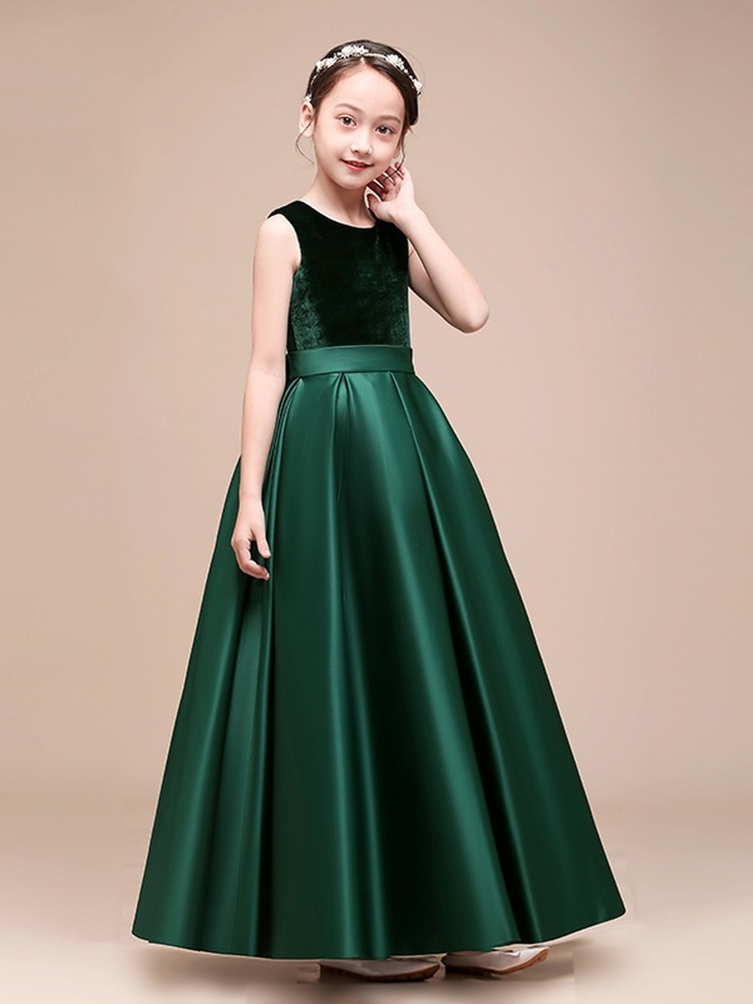 Girls Bow Detail Princess Dress