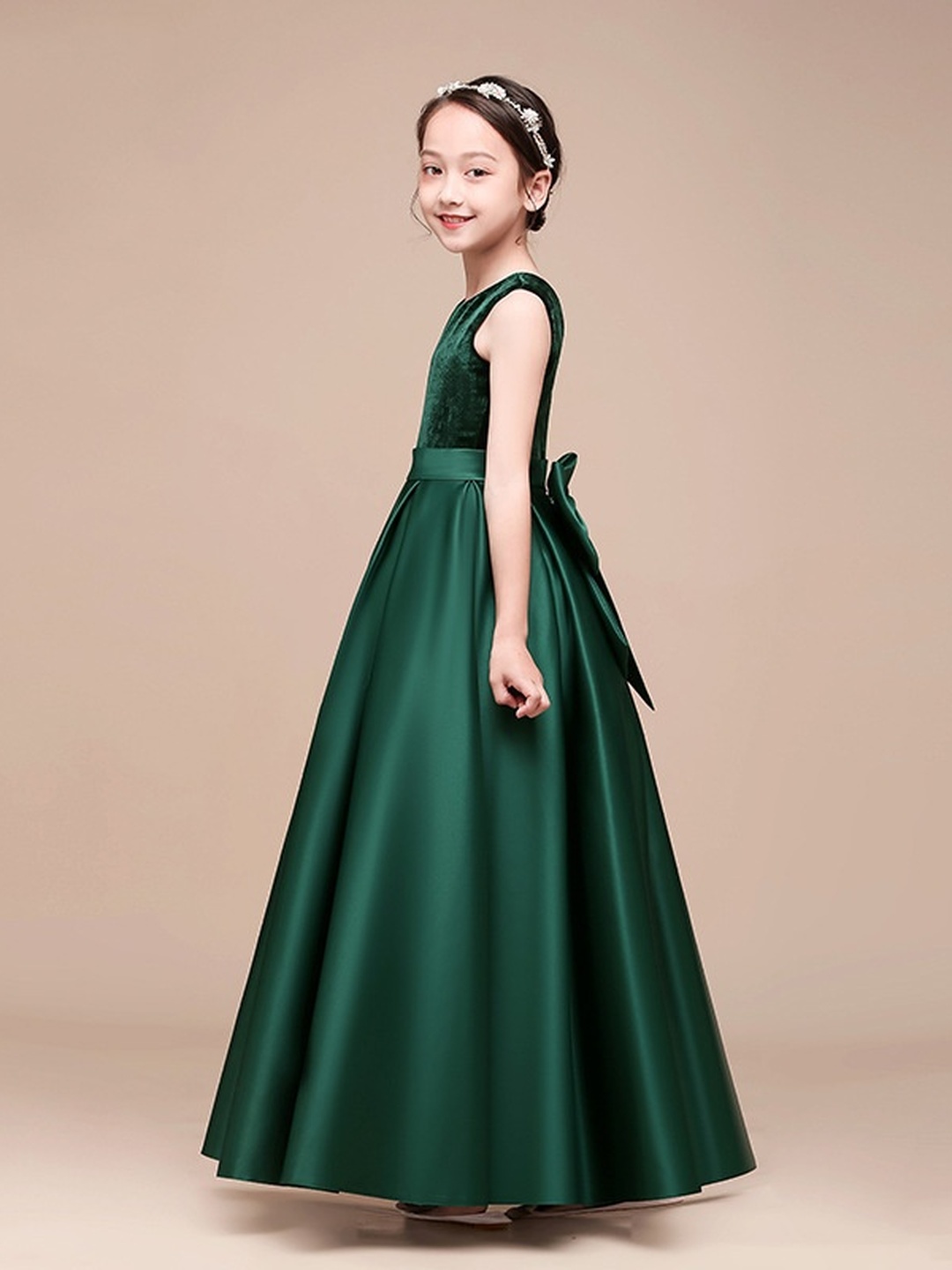 Girls Bow Detail Princess Dress