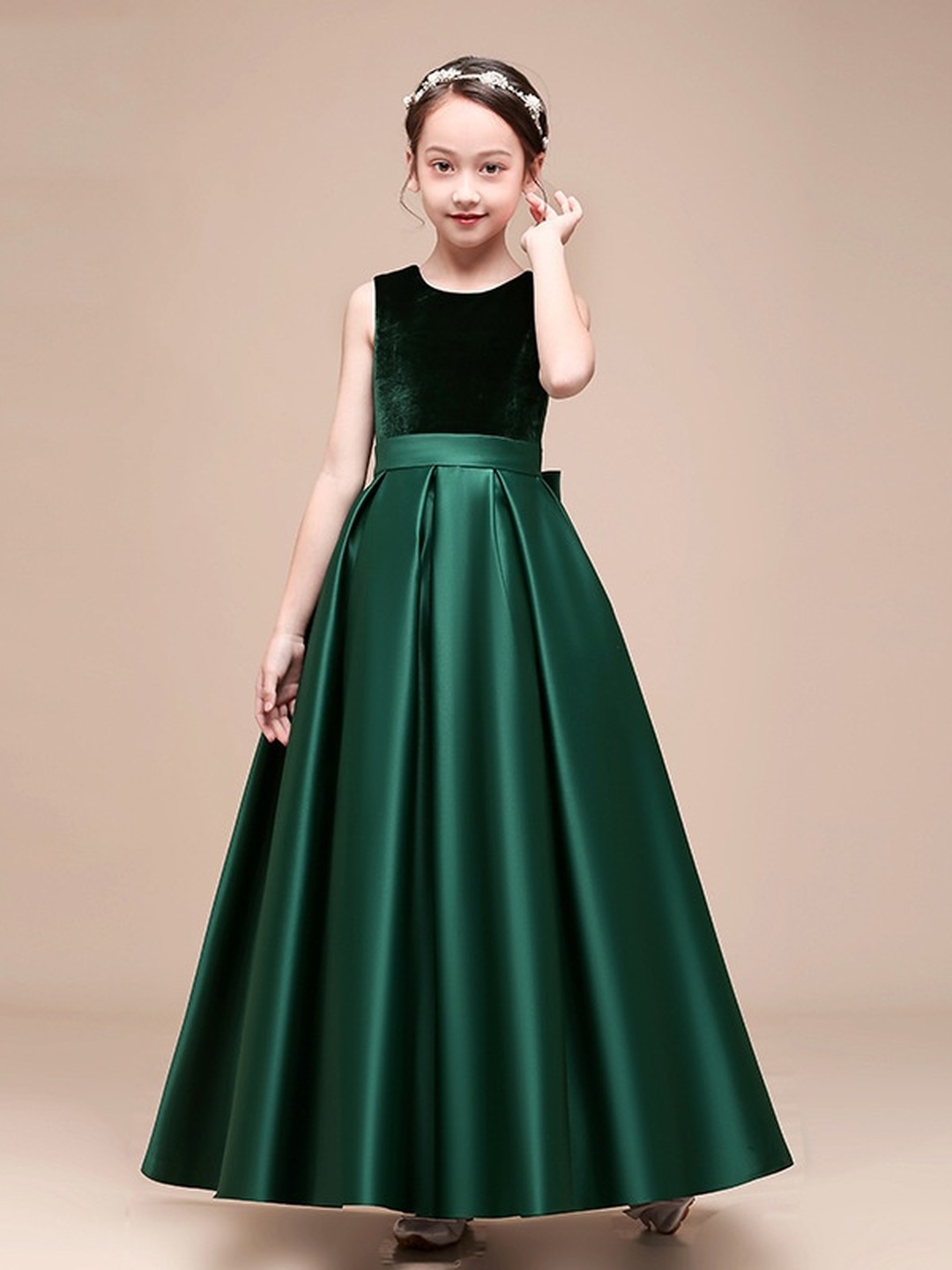 Girls Bow Detail Princess Dress