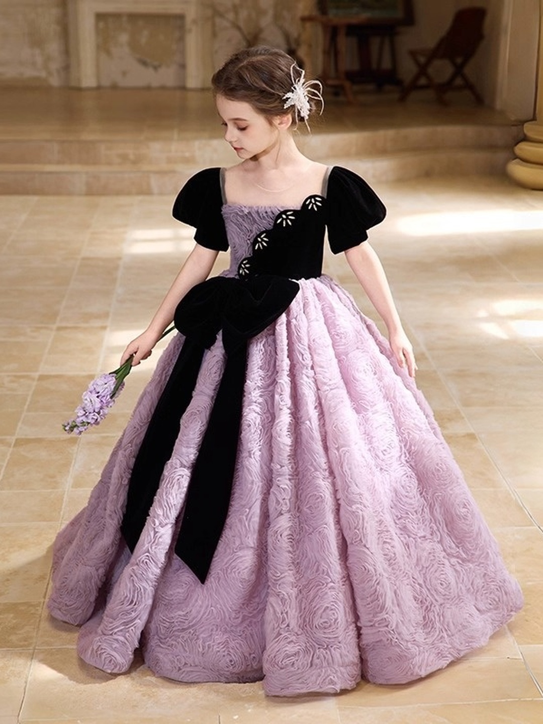 Girl Flower Lace Princess Dress